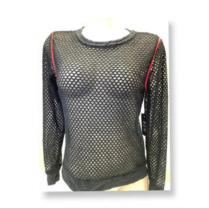 Alexis Ren Size Large Revolve Black and Res Sports Sweatshirt. New With Tags